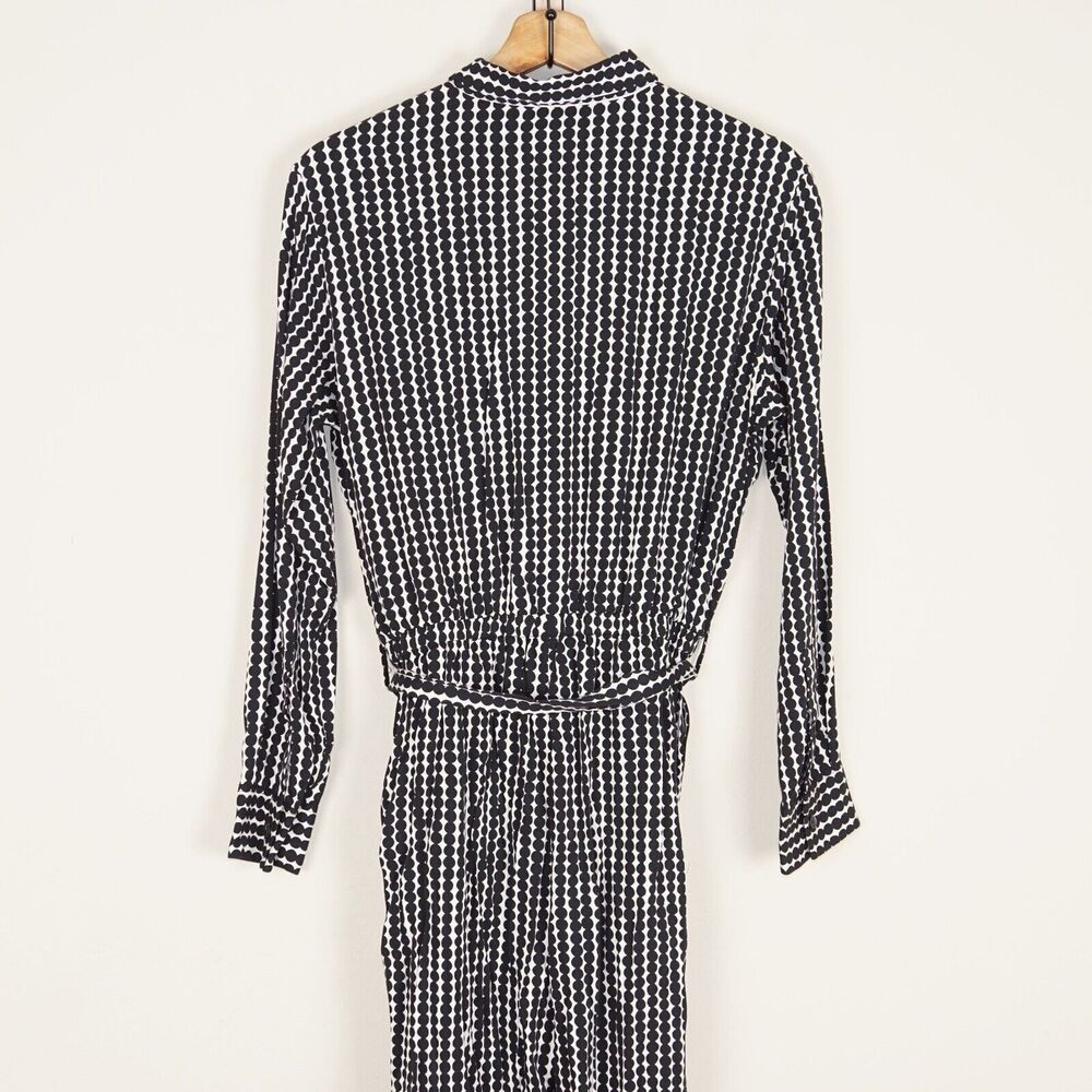 Uniqlo x Marimekko Black Dotted Long Sleeve Belted Jumpsuit Womens sz XS - Picture 3 of 6